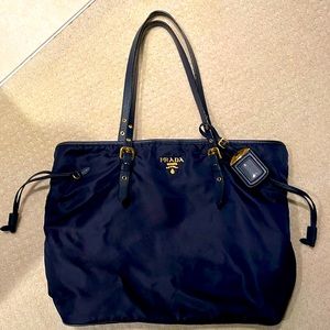 Prada navy shoulder bag